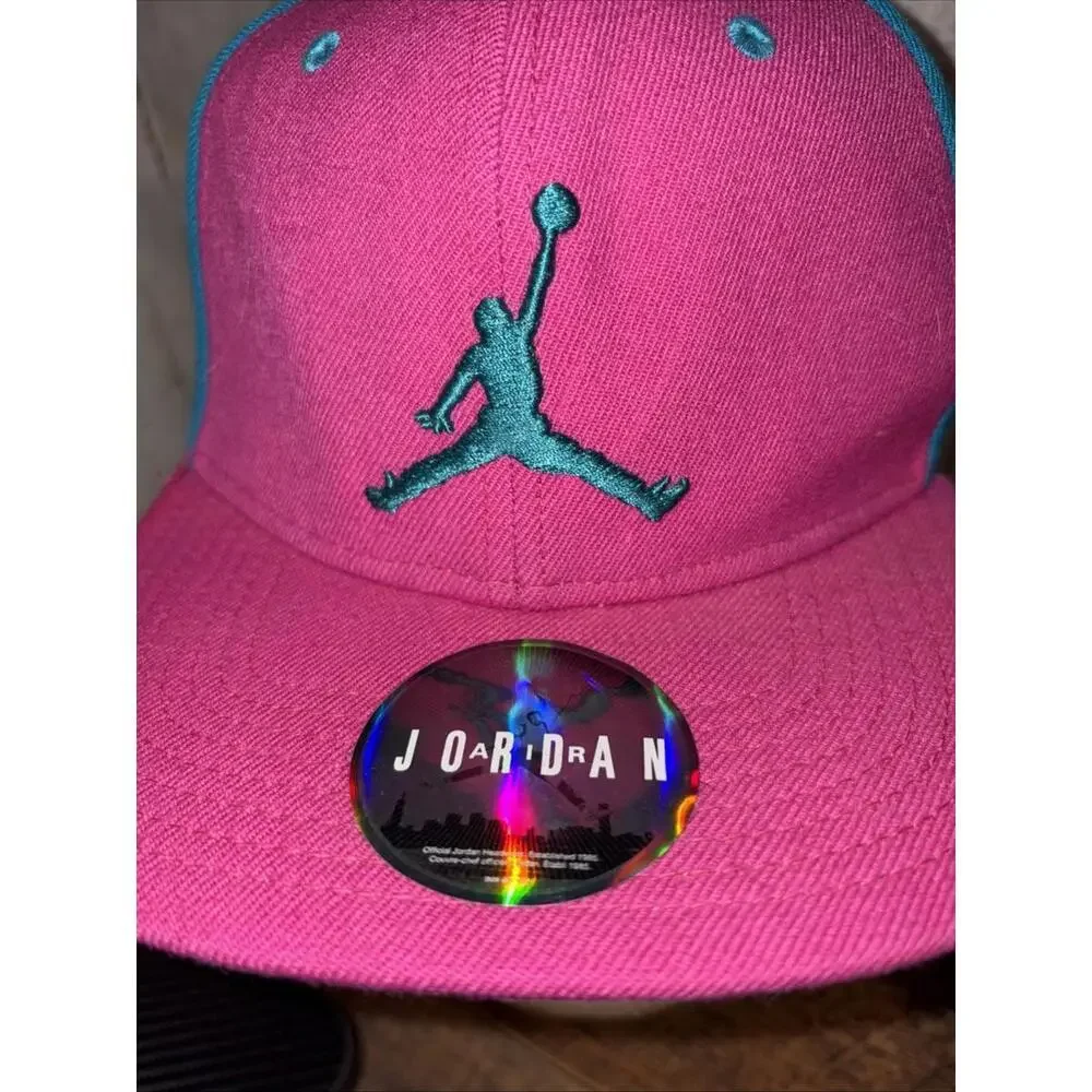 Air Jordan Jumpman Hat Snapback Cap Fusion Pink Tropical Teal - Picture 1 of 7